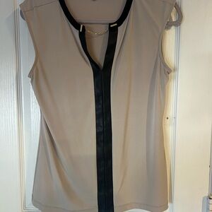 Calvin Klein Beige and Black Blouse